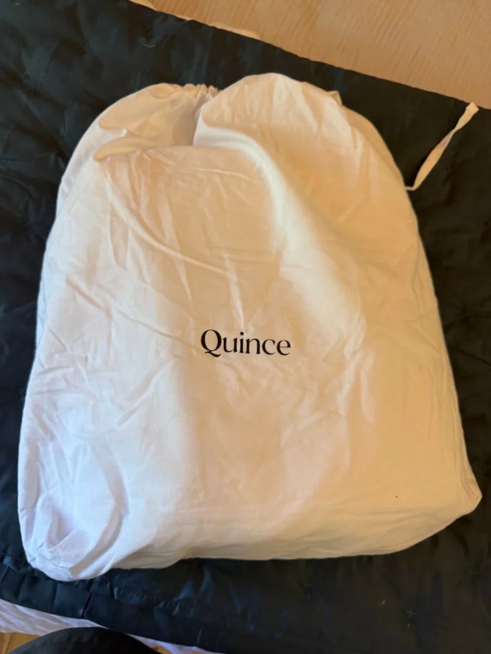 QUINCE Organic Luxe Honeycomb Duvet Cover Set QUEEN in WHITE NWOT